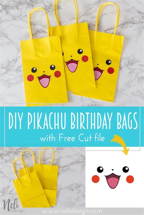 Pikachu Party Bags Pokemon Themed Party Pokemon Birthday Party