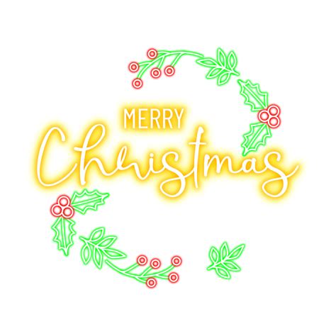 Neon Merry Christmas Vector Hd Png Images Merry Christmas Neon Design