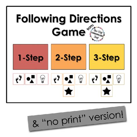 Following Directions Game