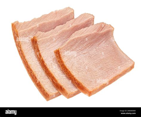 Canned Tuna Fish Pieces Isolated On White Background Stock Photo Alamy