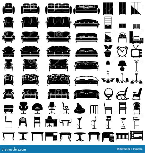 Furniture Icons Stock Vector Image 39906933