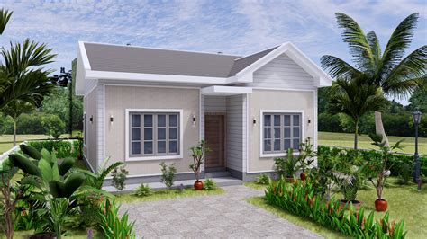 Small House Design 27x30 With 2 Beds Gable Roof Small House Design