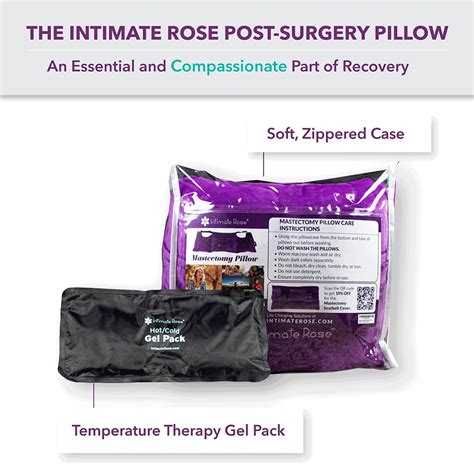 Intimate Rose Mastectomy Pillow For Breast Cancer Recovery Post Surgery Support For Mastectomy