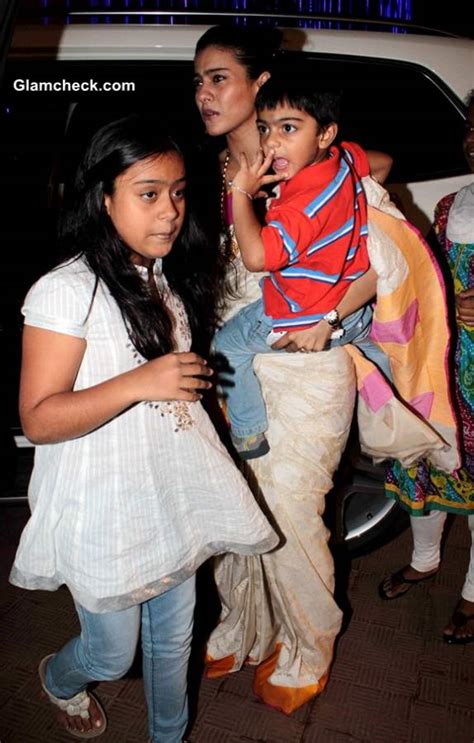 Kajol Celebrates Durga Puja with daughter Nysa and son Yug