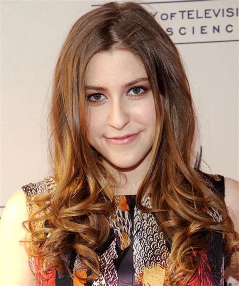 Eden Sher Long Wavy Light Caramel Brunette Hairstyle