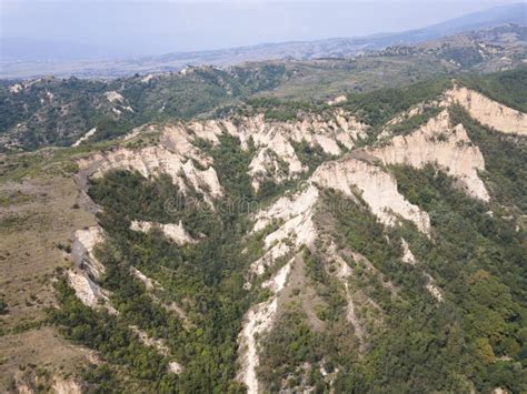 Aerial View of Melnik Sand Pyramids, Bulgaria Stock Photo - Image of ...