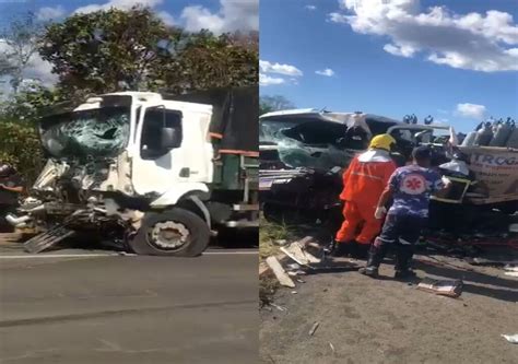 Colisão entre dois caminhões deixa duas pessoas feridas na BR 343 em