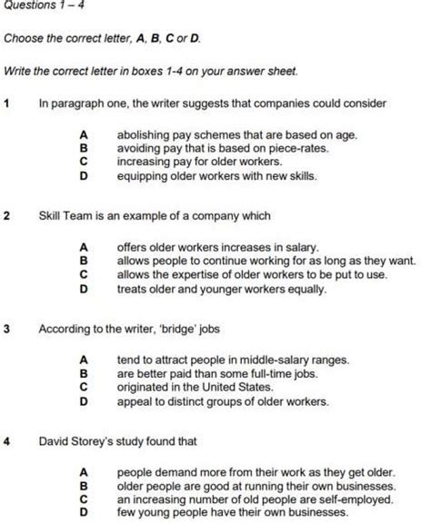 Ielts Reading Multiple Choice Awesome English