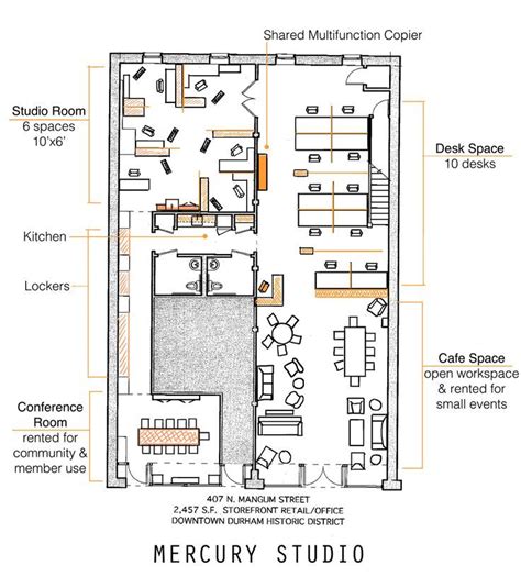 The Floor Plan For A Restaurant With Seating Areas And Other Features