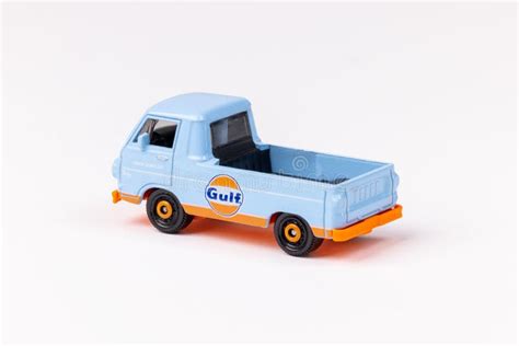 Closeup Shot Of A Hot Wheels Dodge A Pickup Gulftoy Figure Isolated On A White