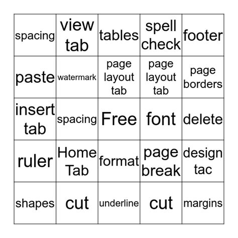 Bingo microsoft word art - adamsbible