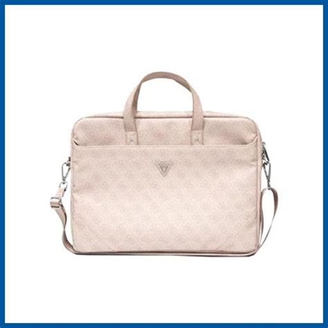 Guess Torba GUCB15P4TP 16 różowy pink Saffiano 4G Triangle Logo