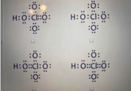 Solved Draw The Lewis Structure For The Hclo Then Choose Chegg