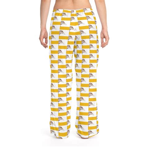 Yellow Retro Duck Pajama Pants Funny Pjs T For Her Etsy