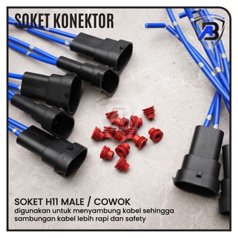 Jual Socket Bohlam Soket Lampu H H H Hb Tipe Cowok Input Male