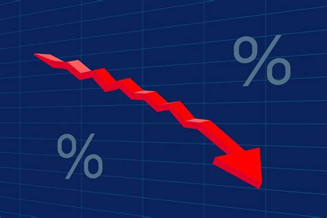 Stock Or Financial Market Crash With Down Red Arrow 15285183 Vector Art At Vecteezy