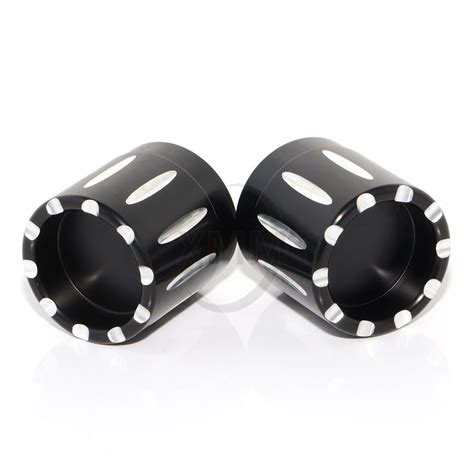 Pcs Black Cnc Cut Front Axle Cap Nut Cover For Harley Dyna Fat Bob