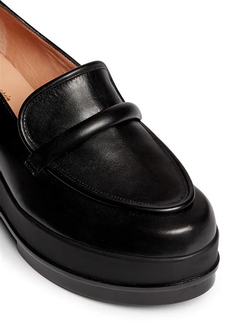 Robert Clergerie 'yokolej' Leather Wedge Platform Loafers in Black - Lyst