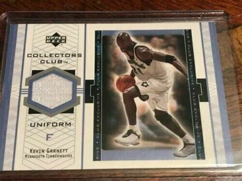 2002 Upper Deck Collector S Club KGU Kevin Garnett JERSEY CARD EBay