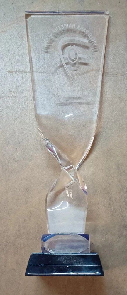 Printed Crystal Award Trophies Shape Rectangular Twisted At Rs