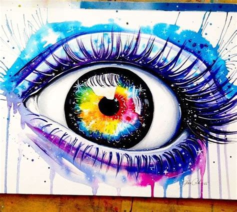 Galaxies In Your Eyes By Pixie Cold Eyeball Art Eye Painting Art Prints