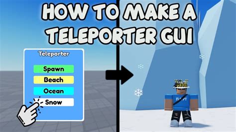 How To Make A Teleporter Gui Roblox Studio Tutorial Youtube