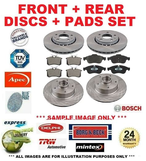 Front Rear Axle Brake Discs And Pads Set For Volvo Xc Ii D