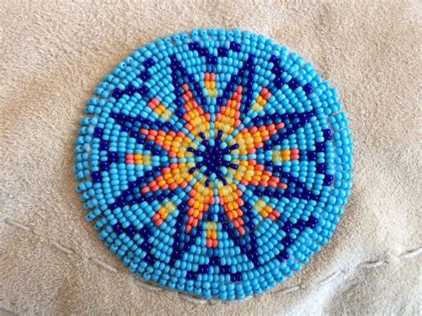 2 75 Inch Beaded Rosette By Heidi Hydrick Native American Beadwork Patterns