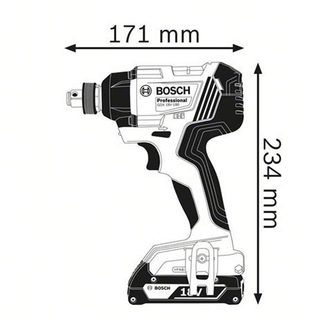 Llave de Impact Batería de ¼ y ½ Bosch GDX 180 LI 18V SB MAQPRO