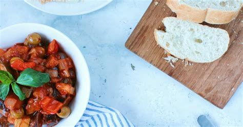 Siciliaanse Caponata Met Aubergine Courgette En Paprika Jaimys Kitchen