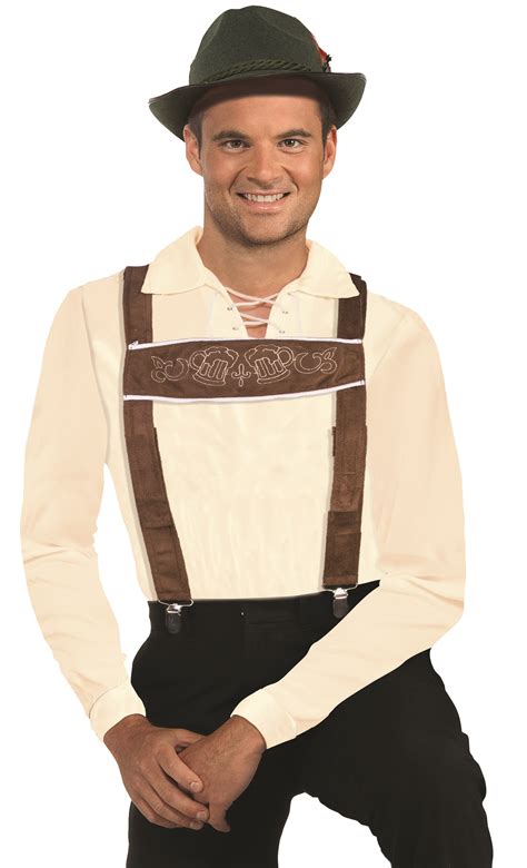 Oktoberfest Lederhosen Suspenders Adults Bavarian German Costume