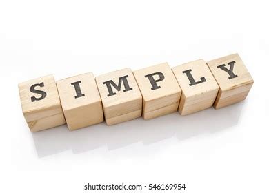 Simply Word Made Building Blocks Isolated Stock Photo 546169954