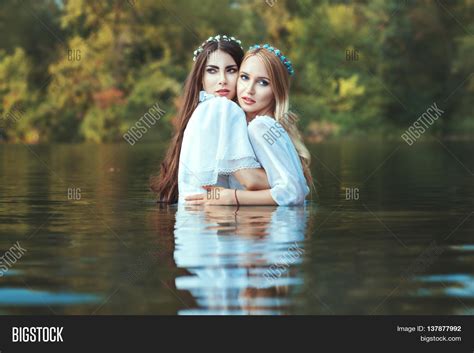 Women Lesbian Embrace Image Photo Free Trial Bigstock