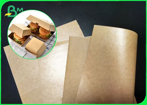 Greaseproof Non Polluted Food Grade Pe Coated Brown Kraft Paper For