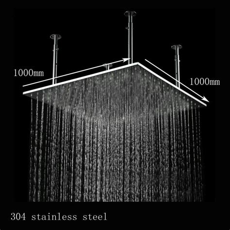 Luxury 1000mm 40 Inches Big Rain Overhead Shower Ceiling Mounted Bath