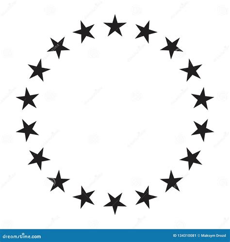 Stars In Circle Icon Vector Illustration Graphic Design Stock Vector