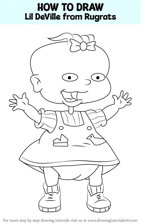 How To Draw Lil DeVille From Rugrats Rugrats Step By Step