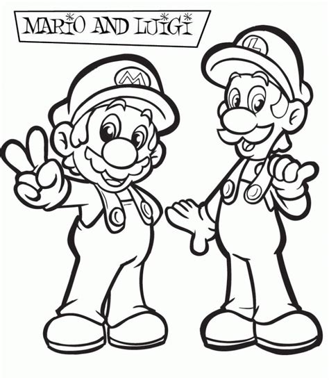 Dibujo de Mario y Luigi para colorear. Dibujos infantiles de Mario y ...