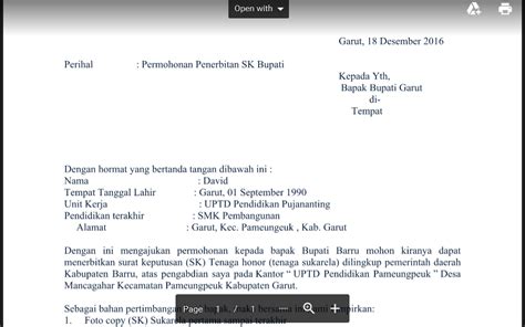 Contoh Surat Permohonan Pembuatan Sk 55 Koleksi Gambar