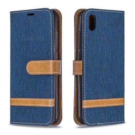 Jeans Cowboy Denim Leather Wallet Case For Mi Xiaomi Redmi 7A Dark