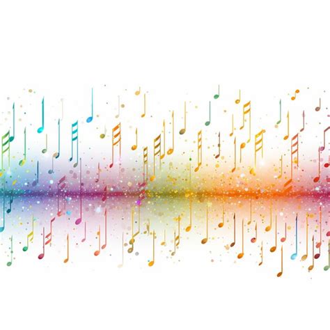 As Notas Musicais De Cores Brilhantes Est O Dispostas Em Uma Fileira