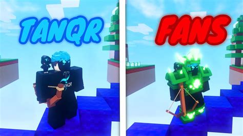 What Tanqr Sees Vs What Tanqr Fans See😱😳 Roblox Bedwars Youtube