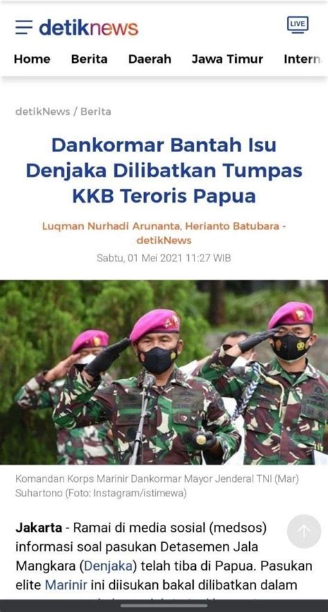 Cek Fakta Benarkah Pasukan Elite Al Denjaka Diterjunkan Tumpas Kkb Papua