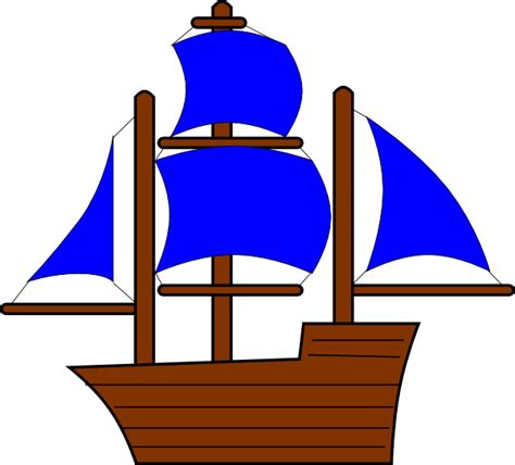 Blue Pirate Ship Clip Art At Vector Clip Art Online