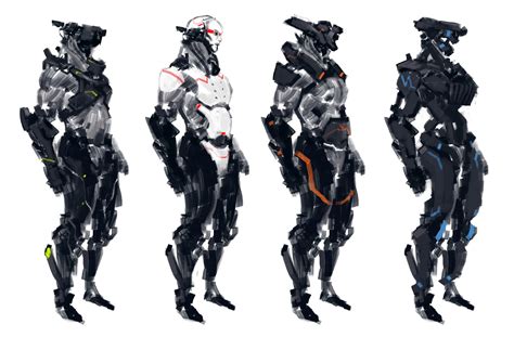 Images A Collection Of Sci Fi Concept Art Featuring Mech And Big Guns