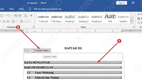 √ Cara Membuat Daftar Isi Otomatis Di Microsoft Word