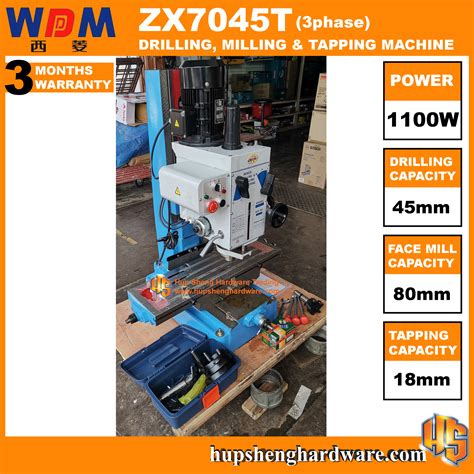 Xest Ling ZX7045T Milling Drilling Tapping 1600rpm 1100W 3phase