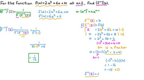 Question Video Evaluating Inverse Function Of A Cubic Function Nagwa