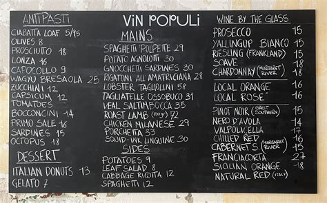 Menu Vin Populi