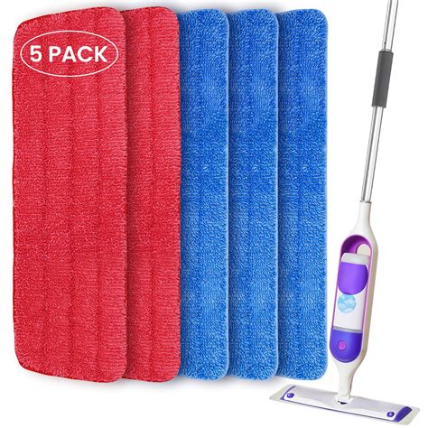 5 Pack Reusable Mop Pads Compatible With Swiffer Powermop 16 5x5 6 Reusable Microfiber Mop